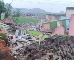 Baghmara Land Subsidence: छाताबाद में एक बार फिर हुआ भू-धंसान
