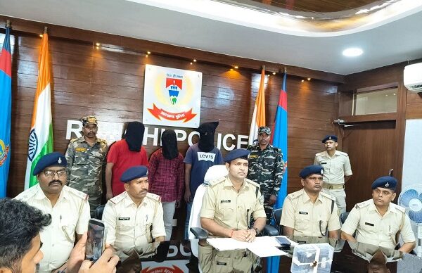 रांची में बड़ी वारदात की तैयारी कर रहे तीन अपराधी गिरफ्तार
